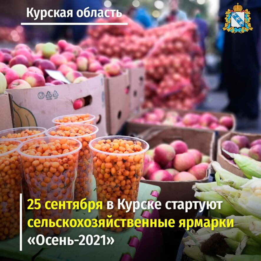 В Курске стартуют сельскохозяйственные ярмарки «Осень-2021»