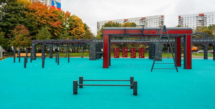 В «Парке Яуза» появится современная площадка для воркаута в стиле «Русский ниндзя»