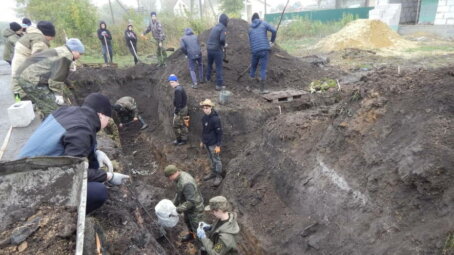 В Курской области при при прокладке водопровода было обнаружено массовое захоронение