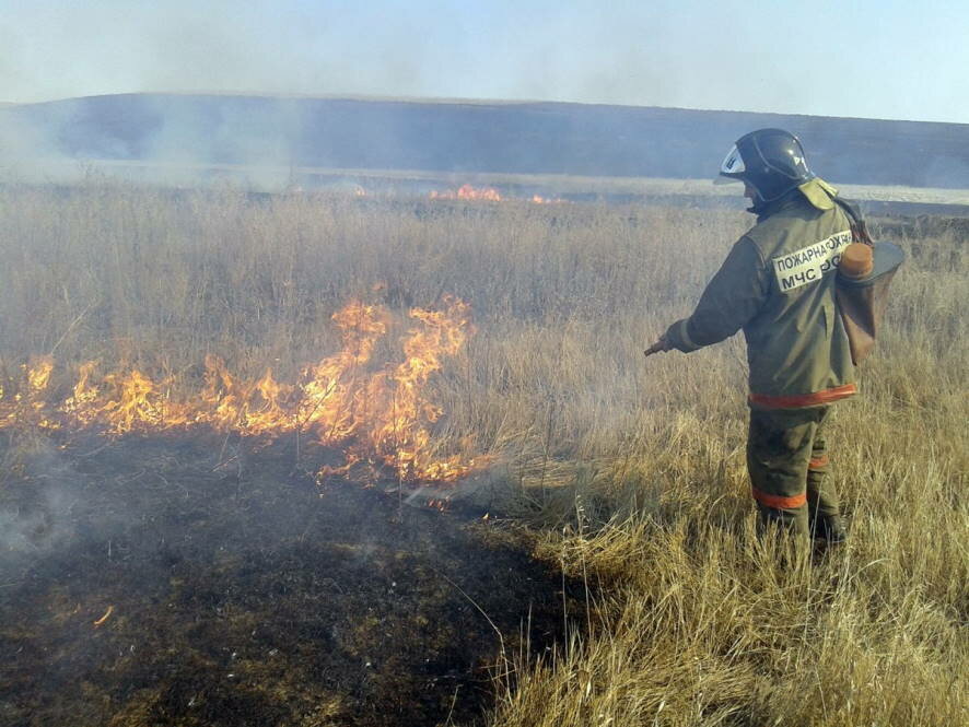 В Хакасии растет количество ландшафтных пожаров