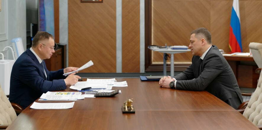 Ирек Файзуллин встретился с губернатором Псковской области Михаилом Ведерниковым