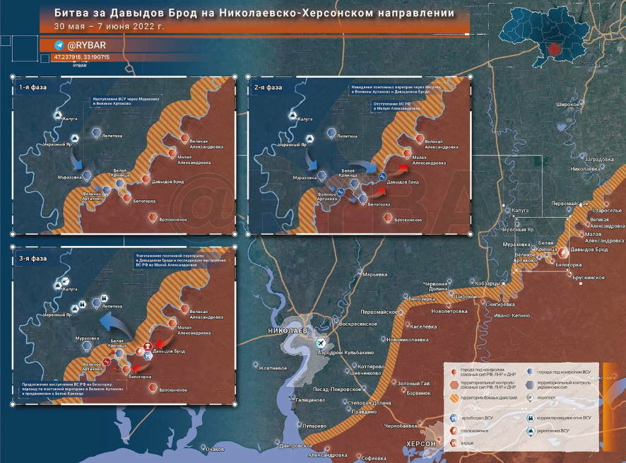 Битва за Давыдов Брод на Николаевско-Херсонском направлении: 30 мая — 7 июня 2022 года