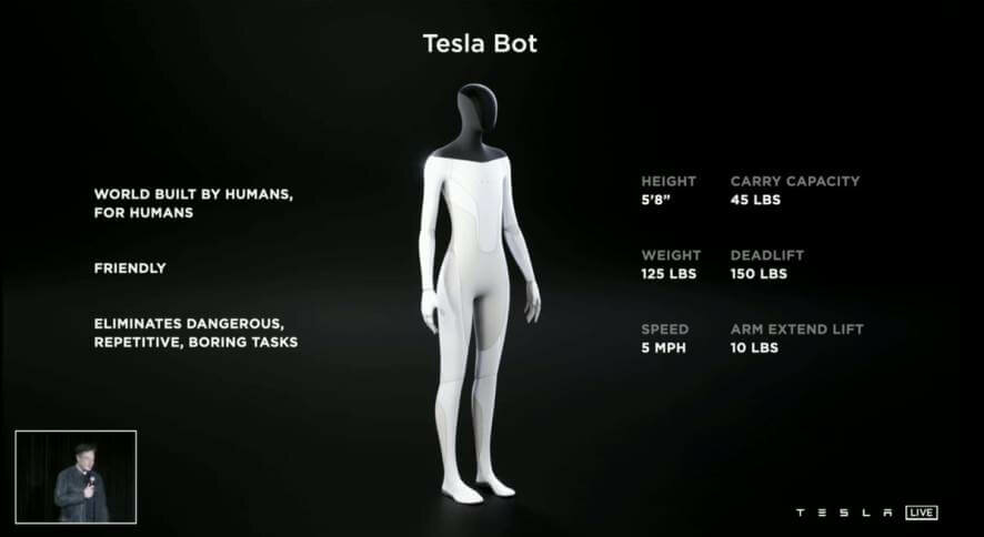 Илон Маск обещает представить  действующего человекоподобного робота