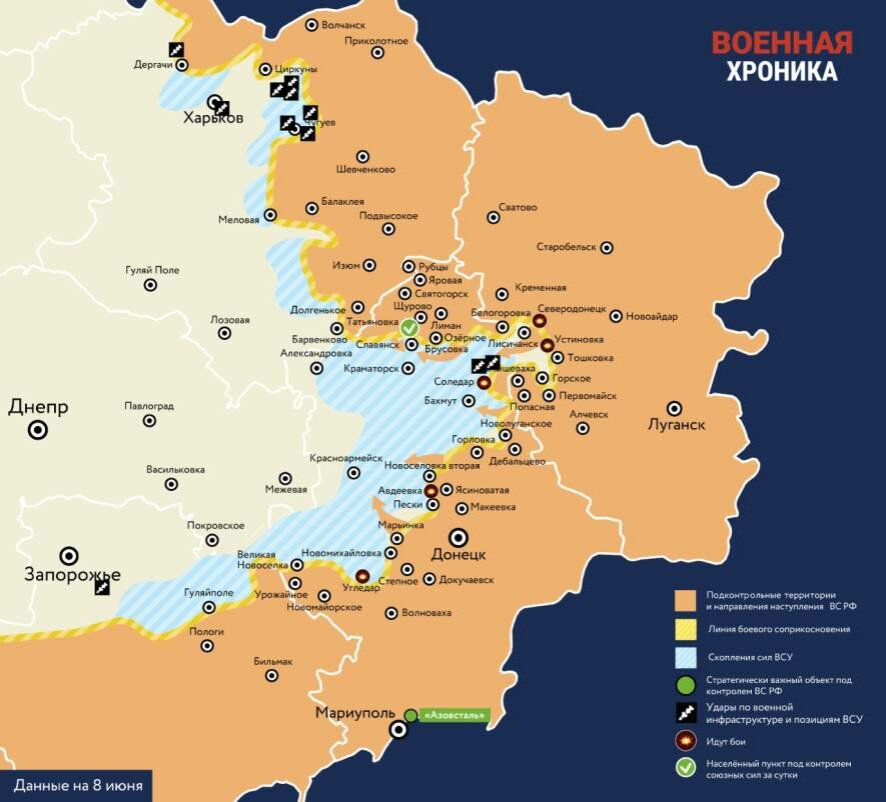 Аналитика по ситуации на Украине на 8 июня