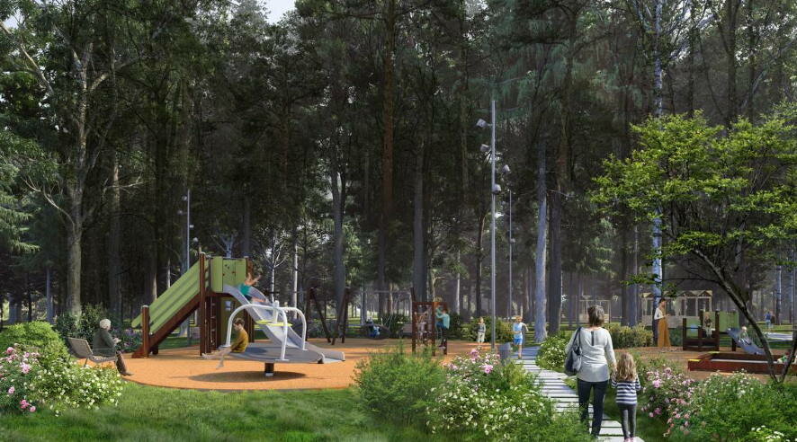 Новые детские площадки появятся в Щукинском парке и Всехсвятской роще Москвы