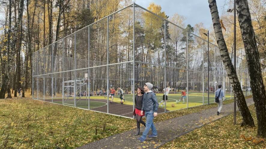 Завершается устройство спортивных площадок в Щукинском парке и Всехсвятской роще