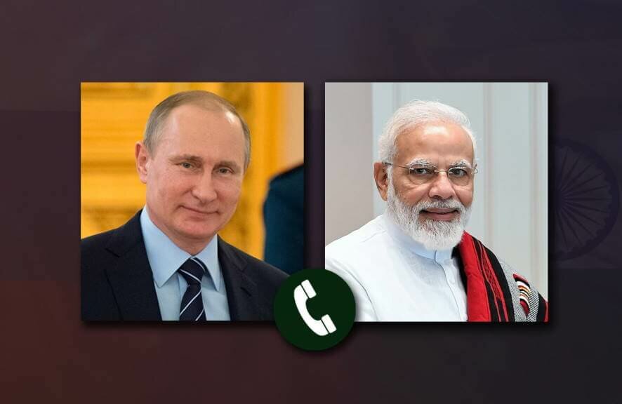 Президент России Владимир Путин провёл телефонный разговор с Премьер-министром Индии Н.Моди