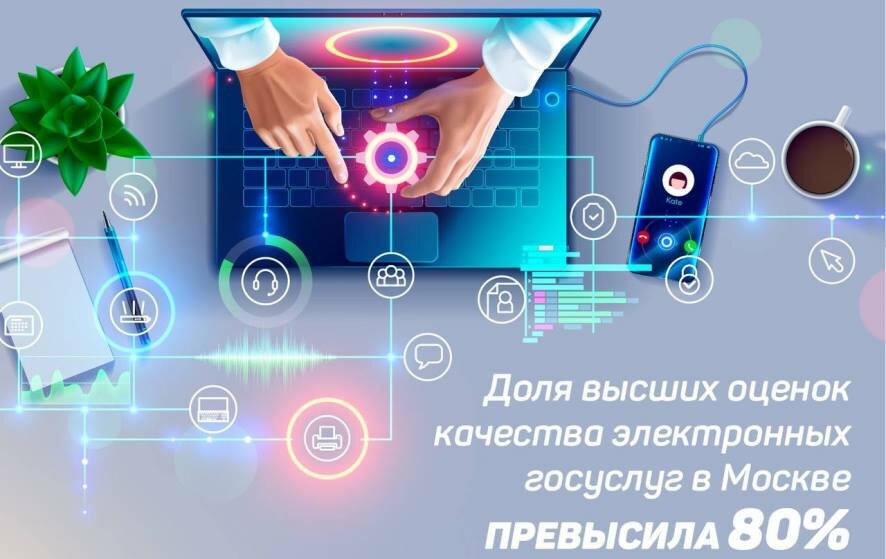 Госуслуги на отлично: стало известно, как москвичи оценивают удобство цифровых сервисов в городе