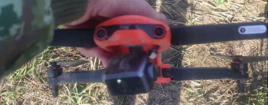 Белорусские пограничники перехватили украинский дрон, применявшийся для тренировок сброса взрывных устройств