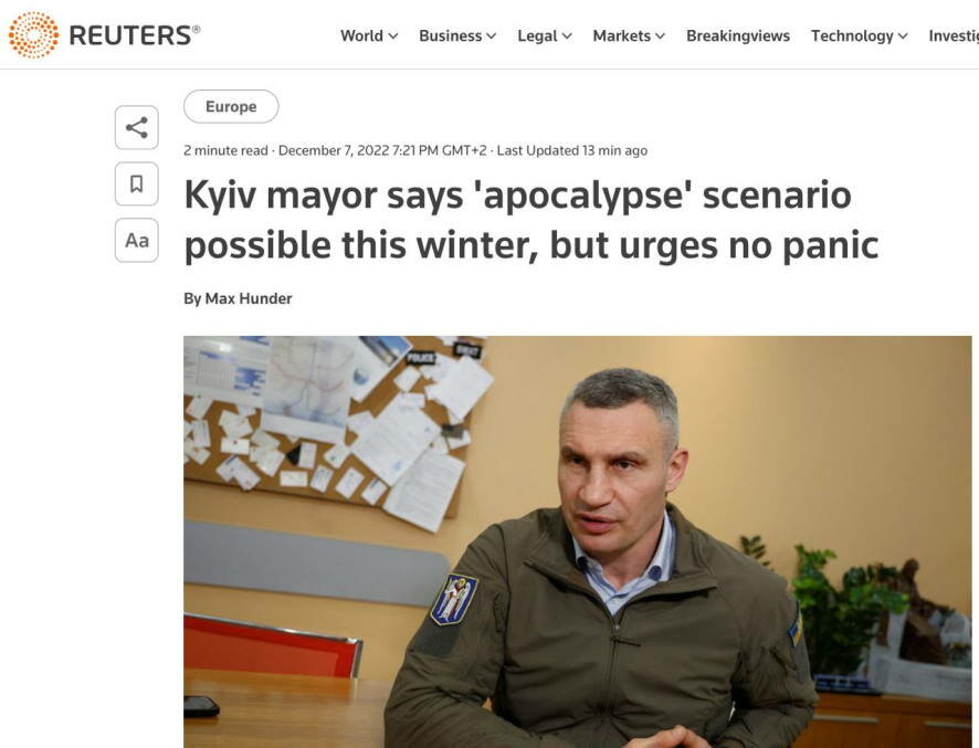 Кличко: В Киеве может случиться апокалипсис