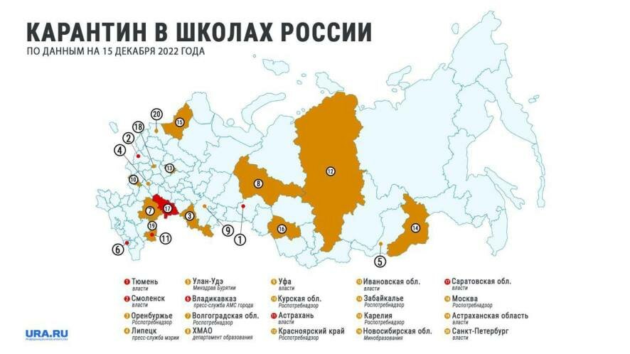 Школы в России закрываются на карантин из-за заболеваемости гриппом и ОРВИ