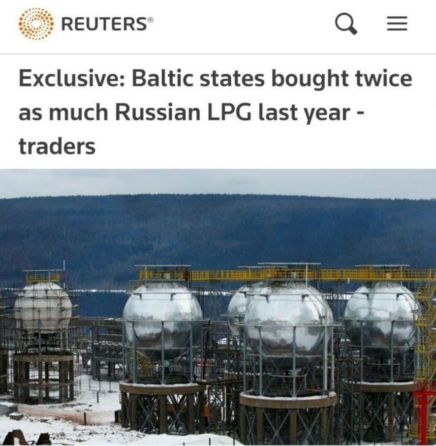 Зрада зрадная: латыши, литовцы и эстонцы всё также покупают российский газ