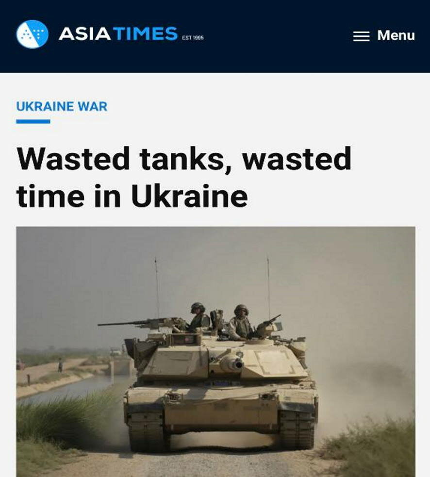 Asia Times: Потраченные впустую танки, потраченное впустую время на Украине
