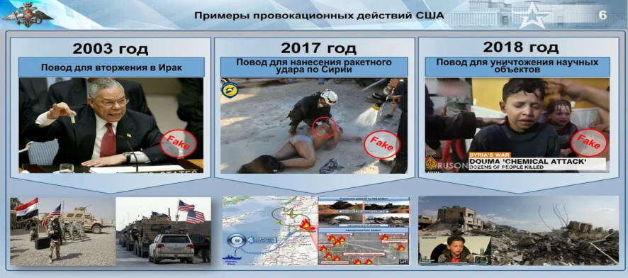 Игорь Кириллов: Примеры провокационных действий США