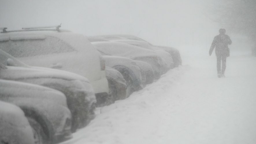 В праздники Санкт-Петербург замело снегом, который никто не убирал