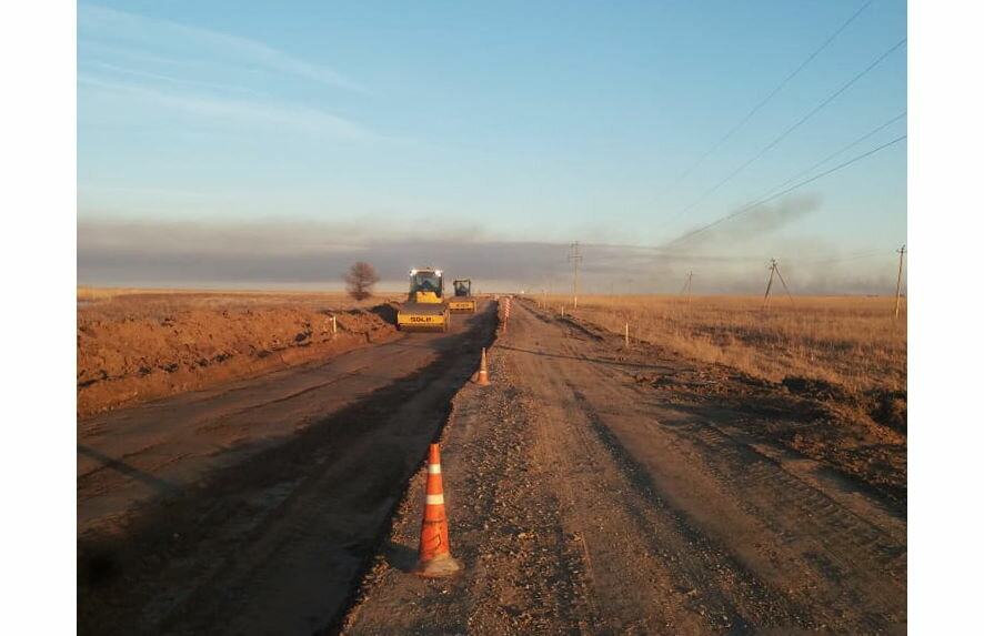 Благодаря нацпроекту в Астраханской области капитально ремонтируют дорогу Бирюковка – Тишково