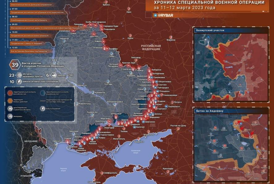 Карта российских войск на сегодня