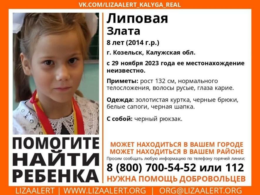 В Калужской области задержали четырёх подозреваемых в похищении 9-летней девочки.
