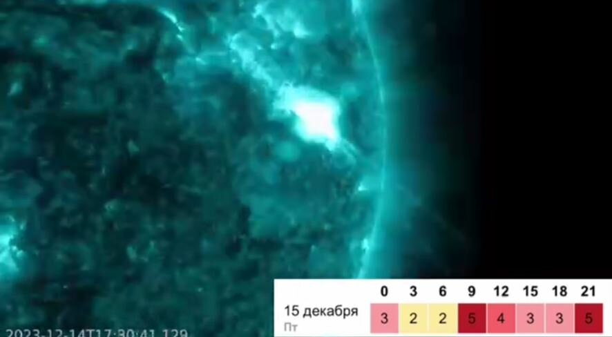 Сегодня на Солнце произошла самая сильная солнечная вспышка за 6 лет