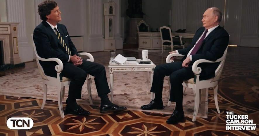 Главное из первой части интервью Путина Такеру Карлсону