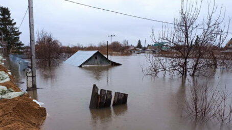 По информации на 8:00 уровень воды в Тоболе в районе Кетово составил 10 м 36 см