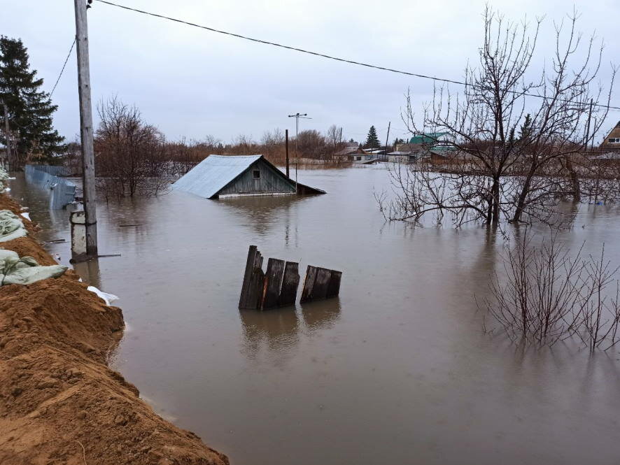 По информации на 8:00 уровень воды в Тоболе в районе Кетово составил 10 м 36 см