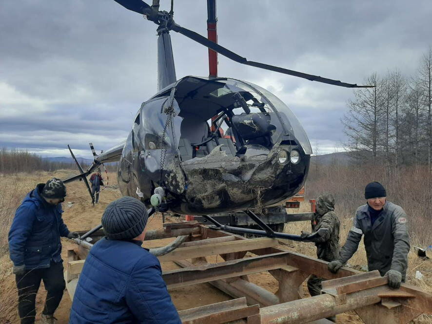 Частный вертолет разбился при взлёте в Забайкальском крае