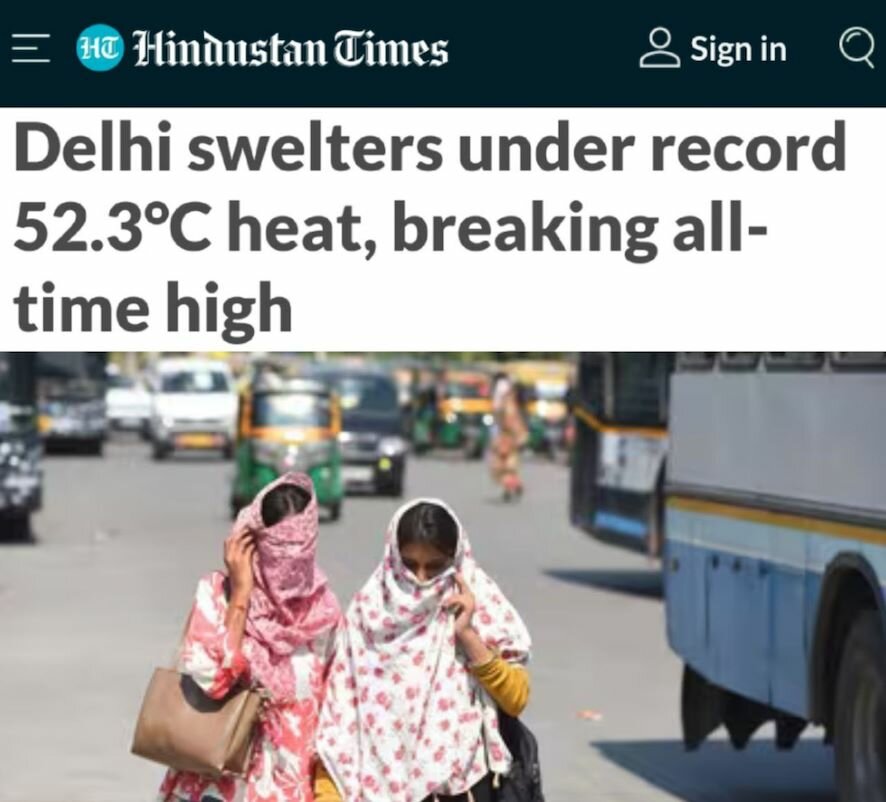 Индия столкнулась с аномальной жарой