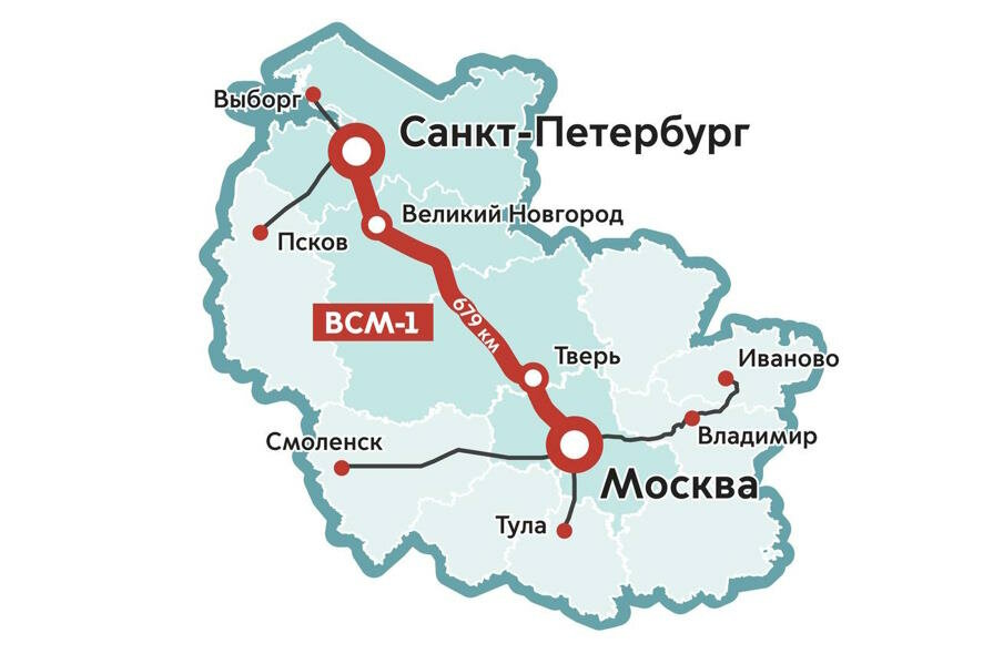 Дан старт строительству первой высокоскоростной ж/д магистрали Москва — Санкт-Петербург