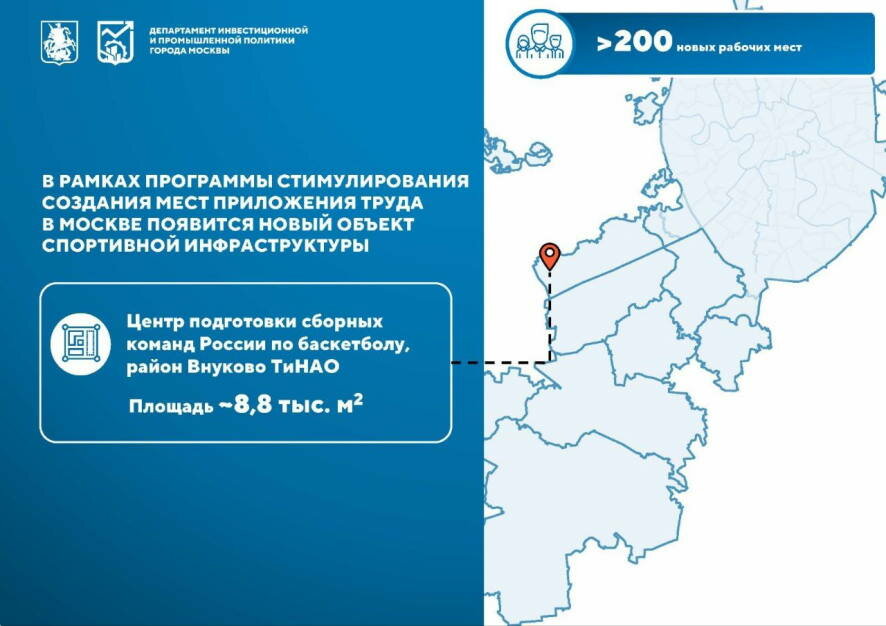 Собянин: Построим Центр подготовки сборных команд России по баскетболу в районе Внуково