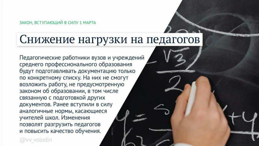 Вячеслав Володин — о законах, вступающих в силу в марте