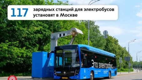 Сергей Собянин: Установим в столице ещё 117 ультрабыстрых зарядных станций для электробусов