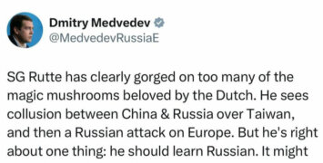 Медведев – о том, что русский язык пригодится генсеку НАТО Рютте в сибирском лагере