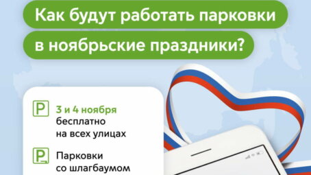 В честь Дня народного единства 3 и 4 ноября парковка в Москве будет бесплатной