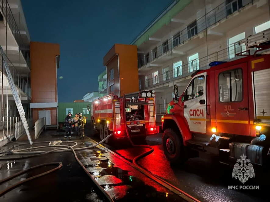 В ночь на 13 ноября в инфекционной больнице Саратова вспыхнул пожар