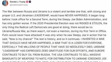 Трамп обвинил Украину в неблагодарности и Байдена — в развязывании войны