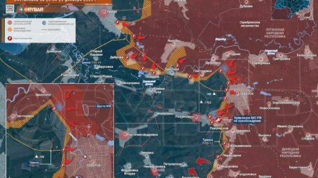 Обстановка на Славянском направлении к исходу 25 декабря