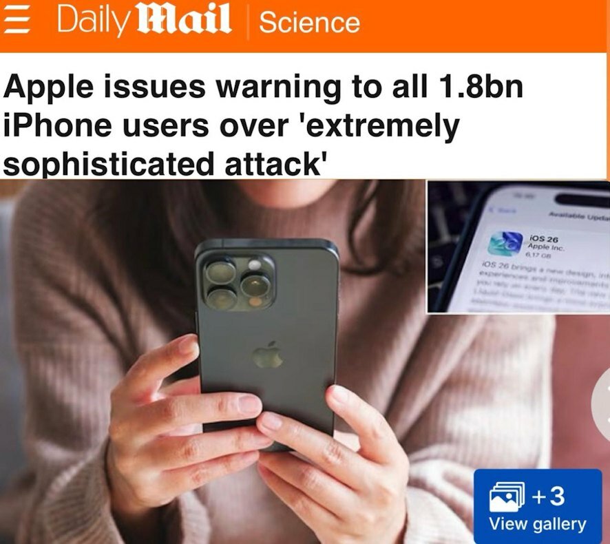 Apple объявила экстренное обновление для iOS. Эксперты говорят о «чрезвычайно сложной» атаке через Safari