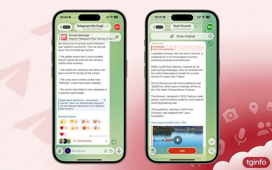 Telegram выпустил обновление с ИИ-пересказами и улучшенным дизайном