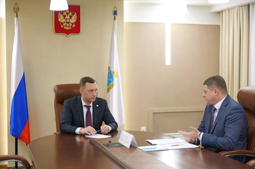 Роман Бусаргин встретился с и.о. заместителя Председателя Правительства области — Василием Котовым