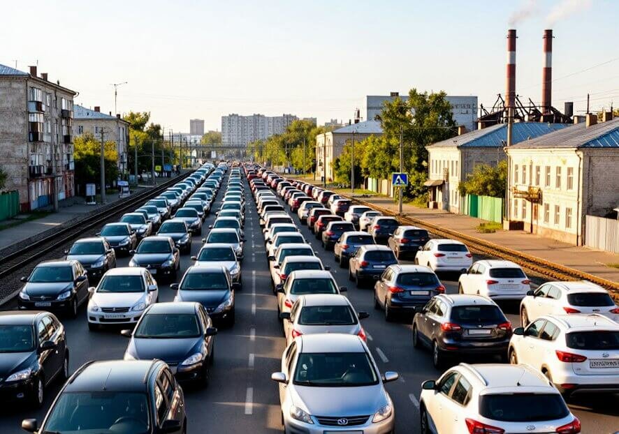 Саратовцы устали стоять в пробках на Ново-Астраханском шоссе