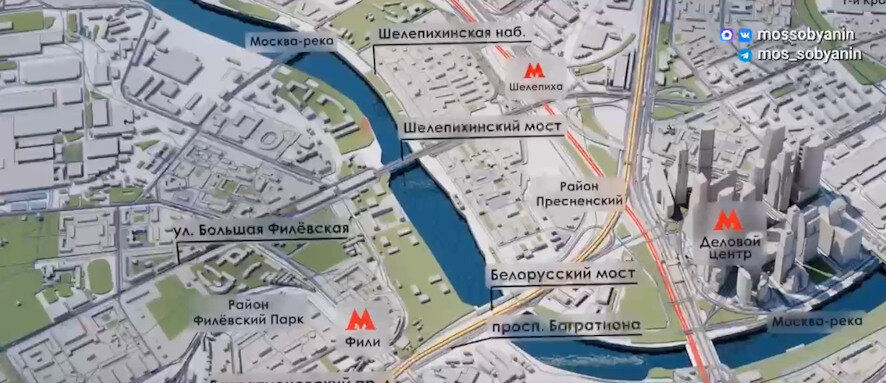 Собянин: Открыли новую набережную Москвы-реки между Шелепихинским и Белорусским мостами