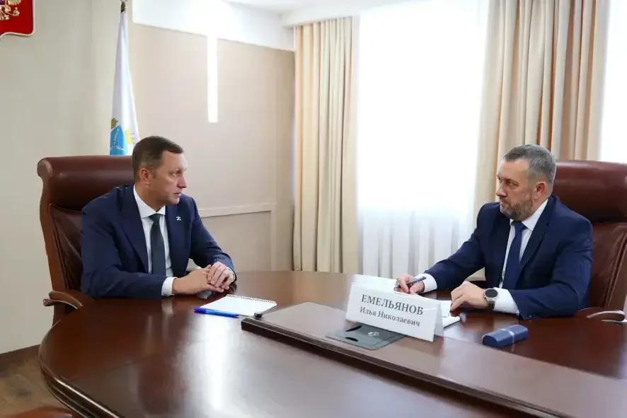 Роман Бусаргин обозначил министру экономического развития Илье Емельянову основные задачи, которые стоят перед экономическим блоком правительства